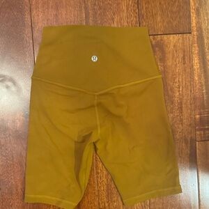 Lululemon High-Waist Women’s Biker Shorts in Mustard